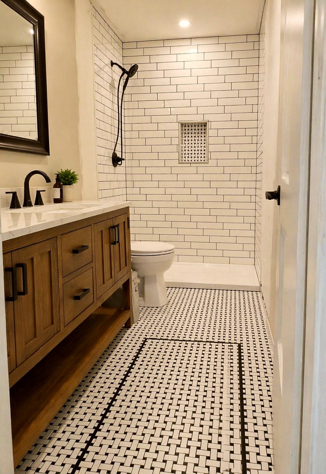 Bathroom tile remodel by Wages Construction