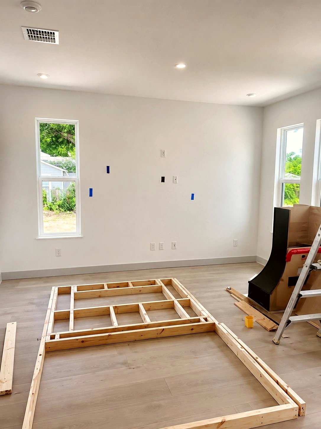 New room framing in progress
